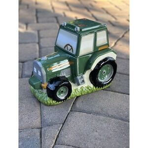 Vintage Large Green Tractor Cookie Jar, style of a John Deere
